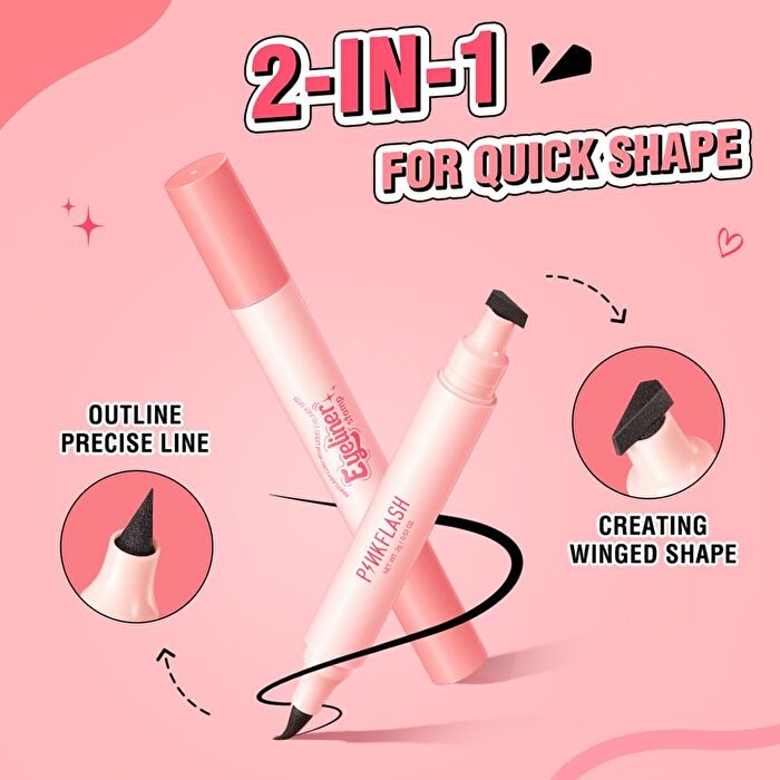 Pinkflash Long-Wear Liquid Eyeliner - #Black - 2g