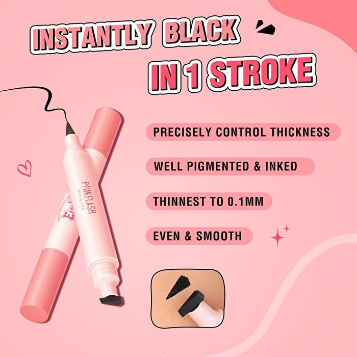 Pinkflash Long-Wear Liquid Eyeliner - #Black - 2g