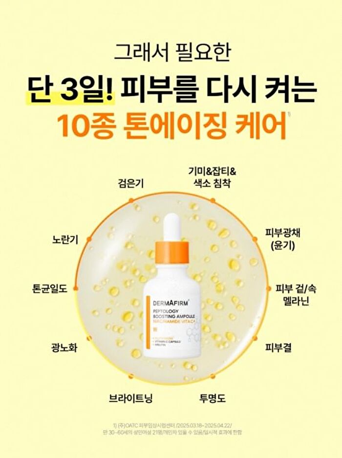 Dermafirm Peptology Boosting Ampoule Niacinamide Vita C+ - 30ml