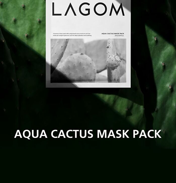 Lagom Aqua Cactus Mask Pack Set - 27ml x 5 sheets