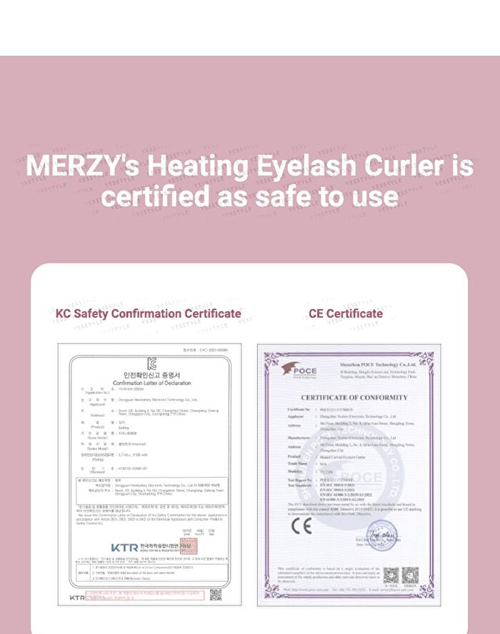 Merzy Heating Eyelash Curler - 1 Set
