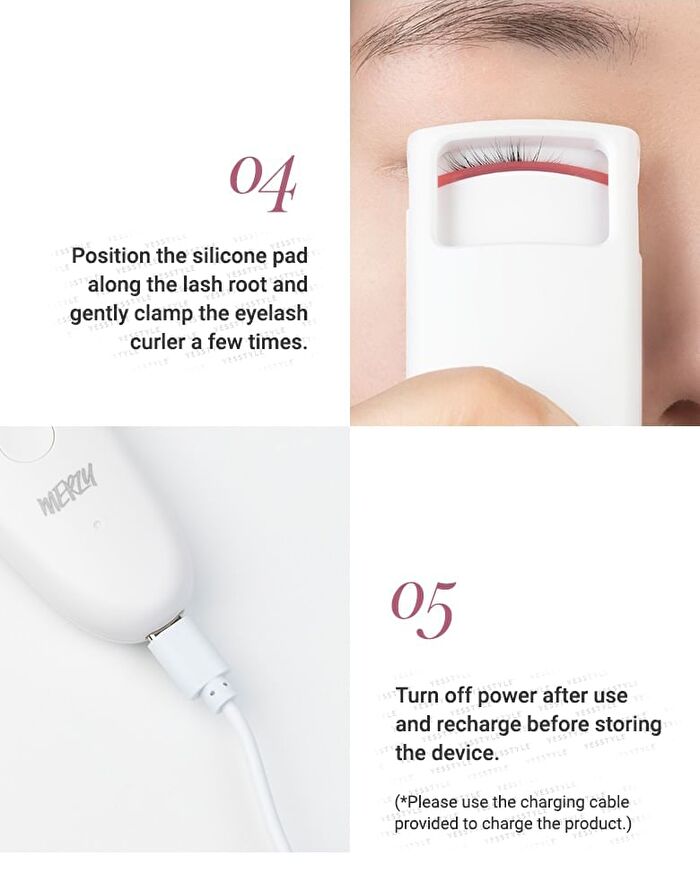 Merzy Heating Eyelash Curler - 1 Set