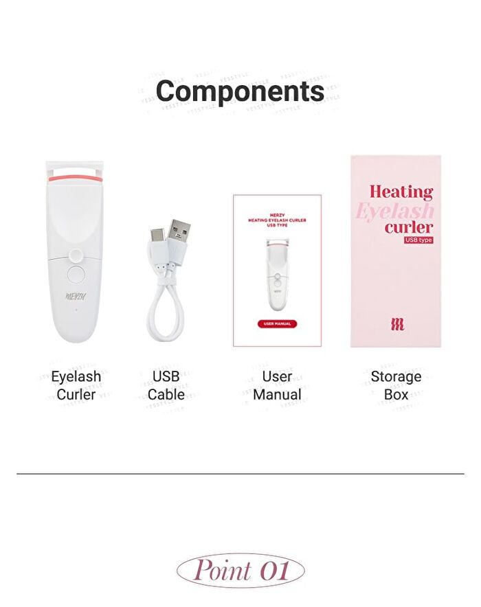 Merzy Heating Eyelash Curler - 1 Set