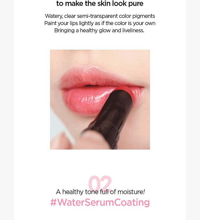 Jung Saem Mool Lip-Pression Water Tinted Lip Balm - 2 Colors - Montana