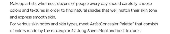 Jung Saem Mool Artist Concealer Palette - 2 Types - Blend