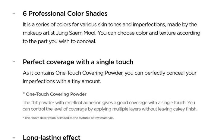 Jung Saem Mool Artist Concealer Palette - 2 Types - Skin