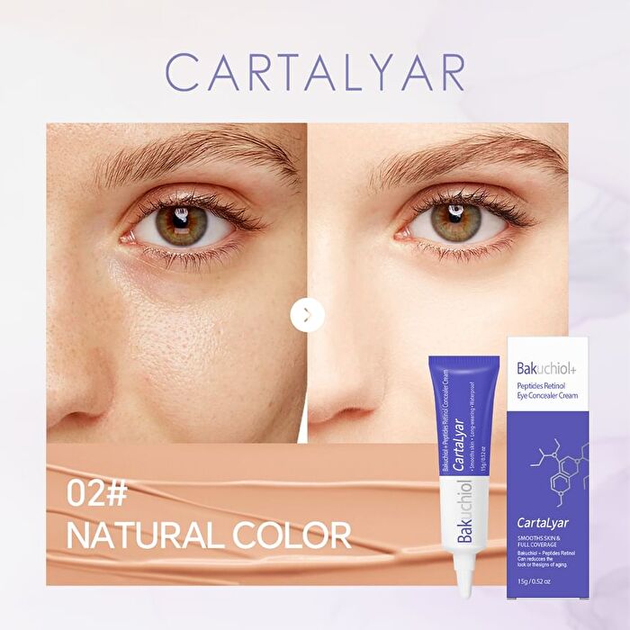 Bakuchiol + Peptides Retinol Eye Concealer Cream - 3 Shades - 01# Light Skin Color - 15g