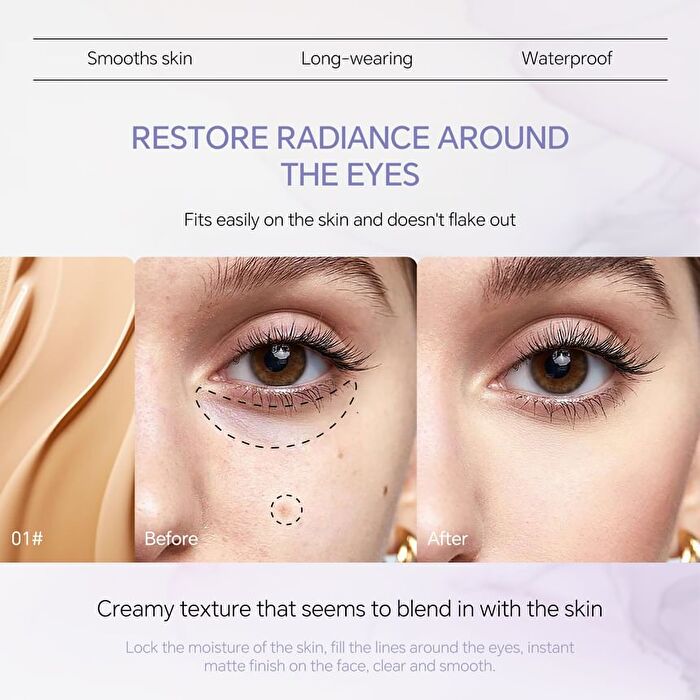 Bakuchiol + Peptides Retinol Eye Concealer Cream - 3 Shades - 01# Light Skin Color - 15g
