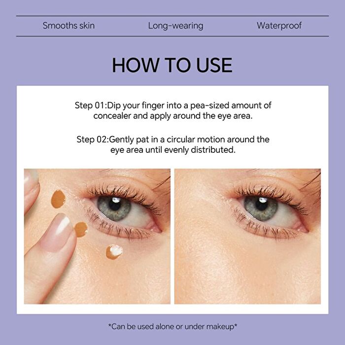 Bakuchiol + Peptides Retinol Eye Concealer Cream - 3 Shades - 01# Light Skin Color - 15g