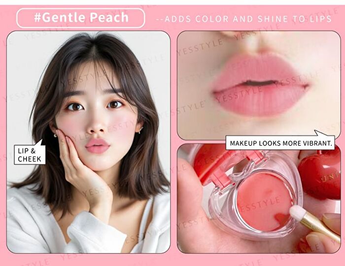 Pudding Heart Pot 2 in 1 Lips & Cheeks Blush - Rose Cream