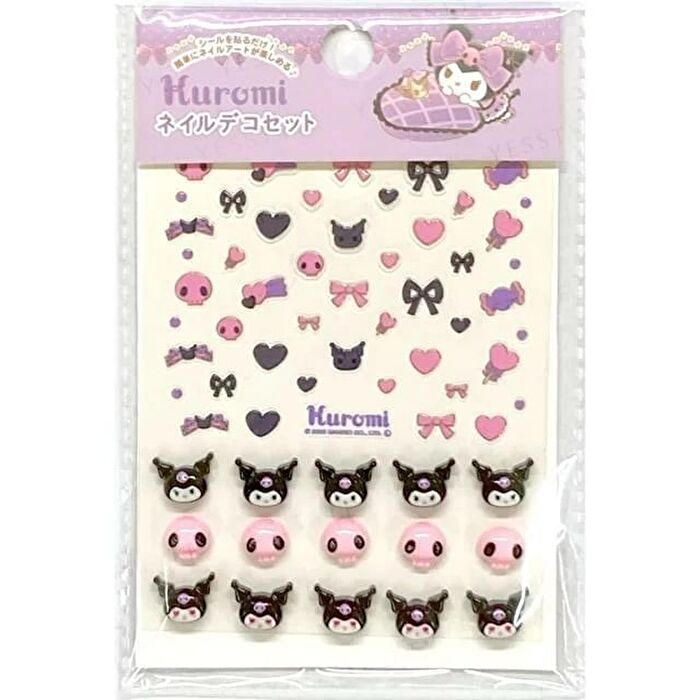 Sanrio Kuromi Nail Art Sticker - 1 set