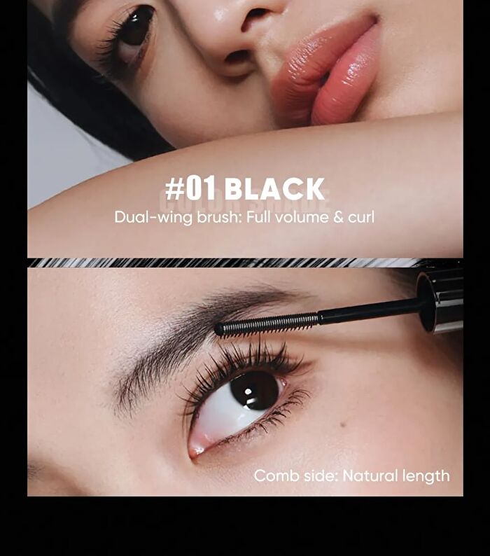 [Dual-Wing] Serum Mascara - 2 Colors - #01 Black - 3g