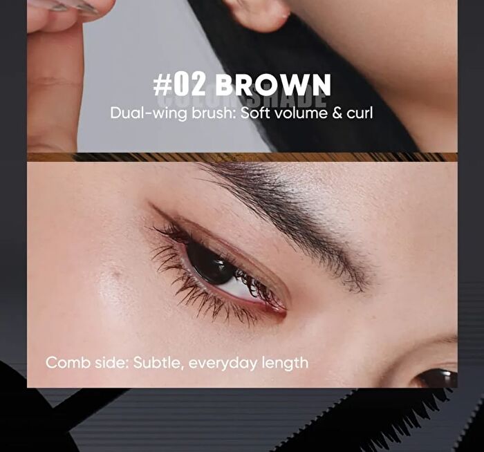 [Dual-Wing] Serum Mascara - 2 Colors - #01 Black - 3g