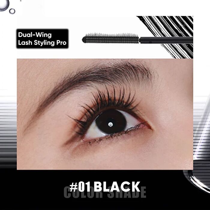 [Dual-Wing] Serum Mascara - 2 Colors - #01 Black - 3g