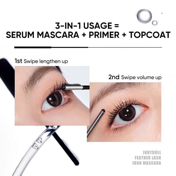 [Dual-Wing] Serum Mascara - 2 Colors - #02 Brown - 3g