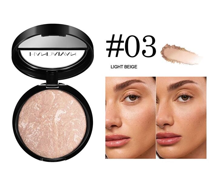 Glow Fusion Duo Concealer Pressed Powder - 7 Shades - 04# Medium Beige - 15g