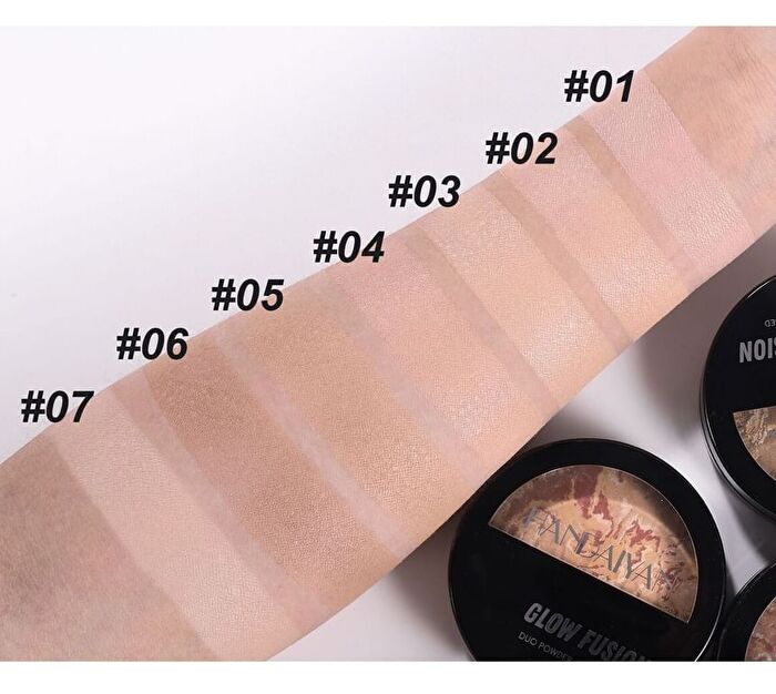 Glow Fusion Duo Concealer Pressed Powder - 7 Shades - 04# Medium Beige - 15g