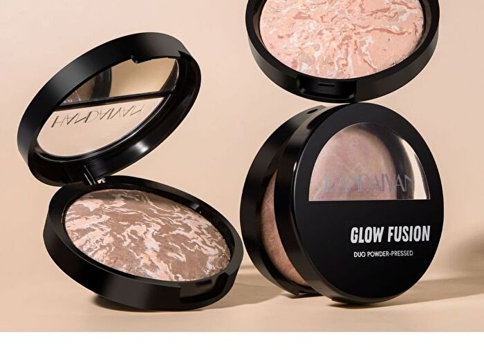 Glow Fusion Duo Concealer Pressed Powder - 7 Shades - 04# Medium Beige - 15g
