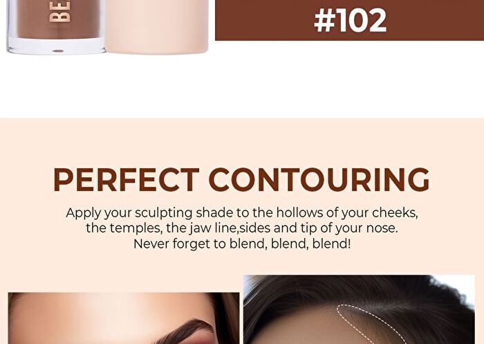Beauty Glazed Stereo Contour Sculpt Liquid Concealer - 2 Shades - 102# Dark Brown - 5.2g