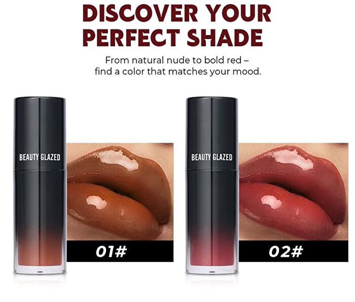 Beauty Glazed Watery Mirror Lip Gloss - 6 Colors - 06# - 3.7g