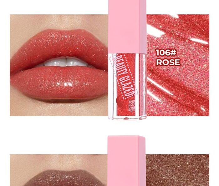 Beauty Glazed Spicy Rich Moisturizing Lip Gloss - 8 Colors - 102# Pink - 4.6g