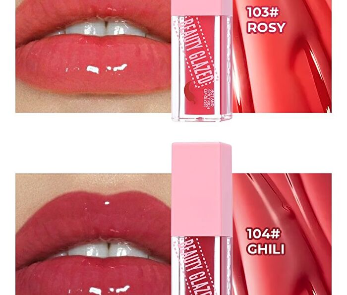Beauty Glazed Spicy Rich Moisturizing Lip Gloss - 8 Colors - 104# Ghili - 4.6g