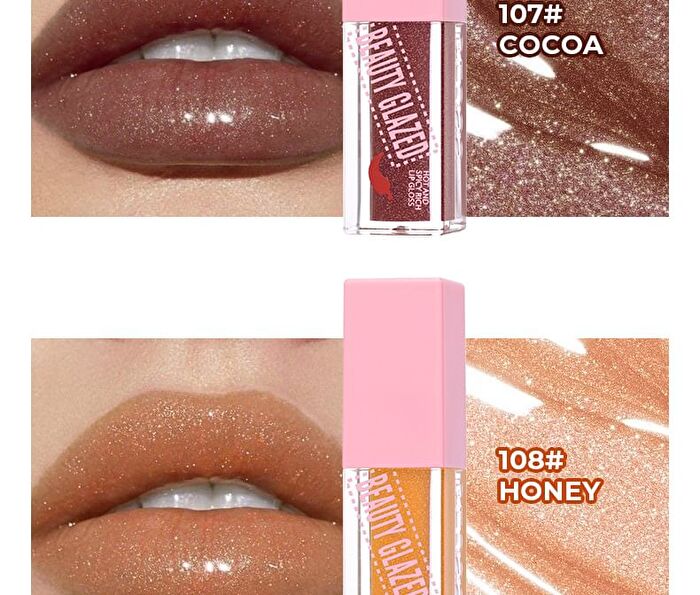 Beauty Glazed Spicy Rich Moisturizing Lip Gloss - 8 Colors - 106# Rose - 4.6g