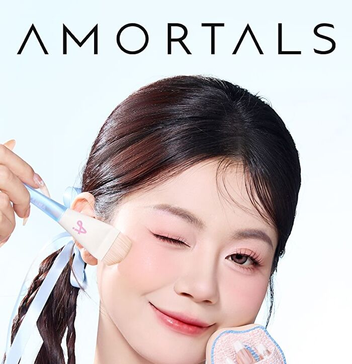 Amortals Fishtail Foundation Brush & Powder Puff Set - Set of 2