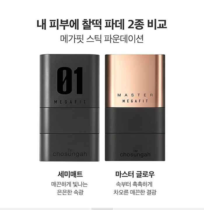 CHOSUNGAH TM Mega Fit Stick Foundation Master - 3 Colors - #1.5C Peach Beige