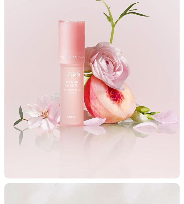Little Dream Garden Scented Roll On Dew 2.0 - 3 Flavors - #White Peach Sakura - 20g