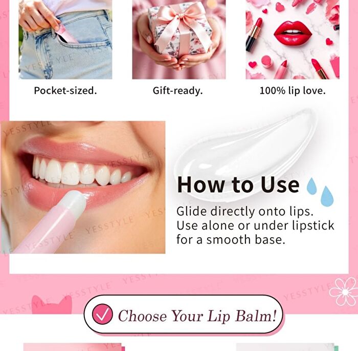 Unicat Cat Paw Lip Balm Set Honey + Strawberry - 1 set