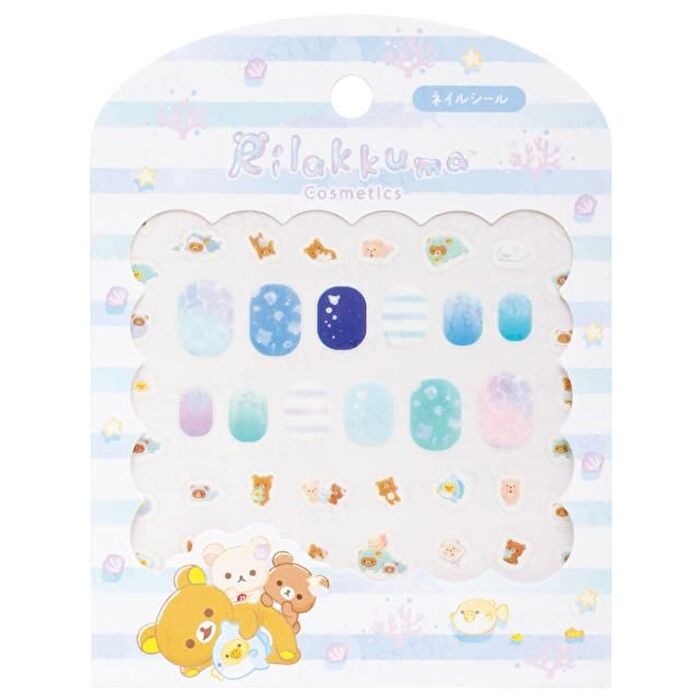 Rilakkuma Sea Relaxation Feeling Nail Sticker - 1 set