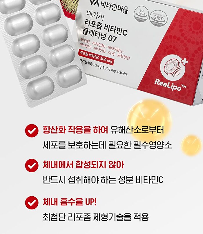 Mega C Liposome Vitamin C Plantium 07 - 1000mg x 30 tablets