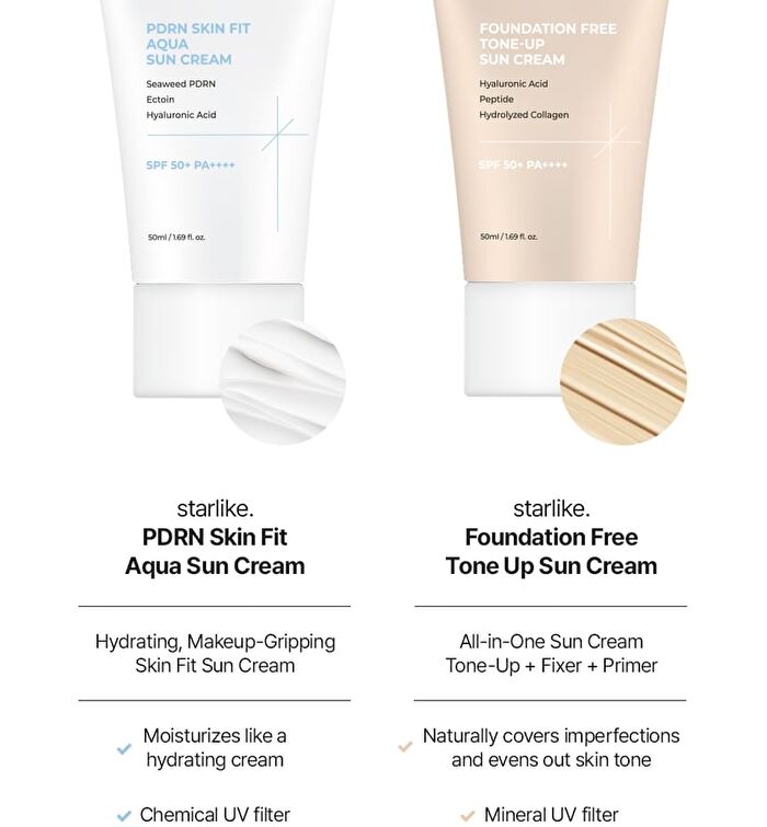PDRN & Foundation-free Sun Cream Pouch - 2ml x 2 pcs