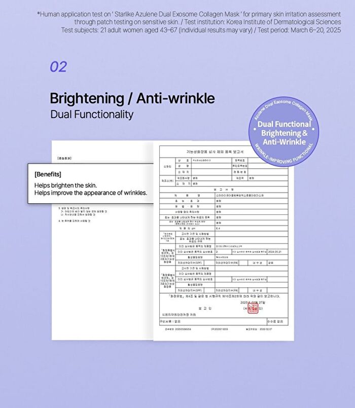 Azulene Dual Exosome Collagen Mask Set - 40g x 5 sheets