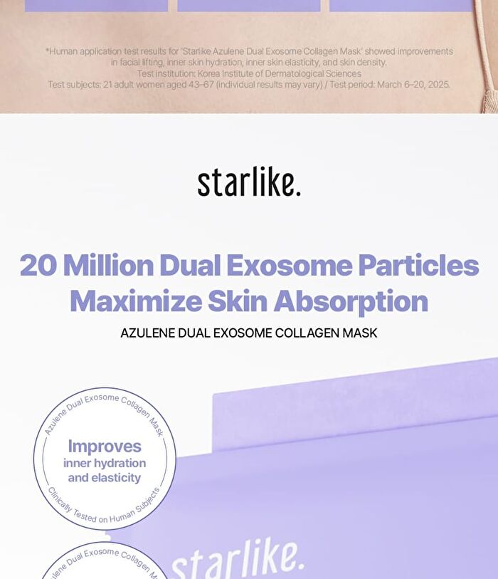 Azulene Dual Exosome Collagen Mask Set - 40g x 5 sheets