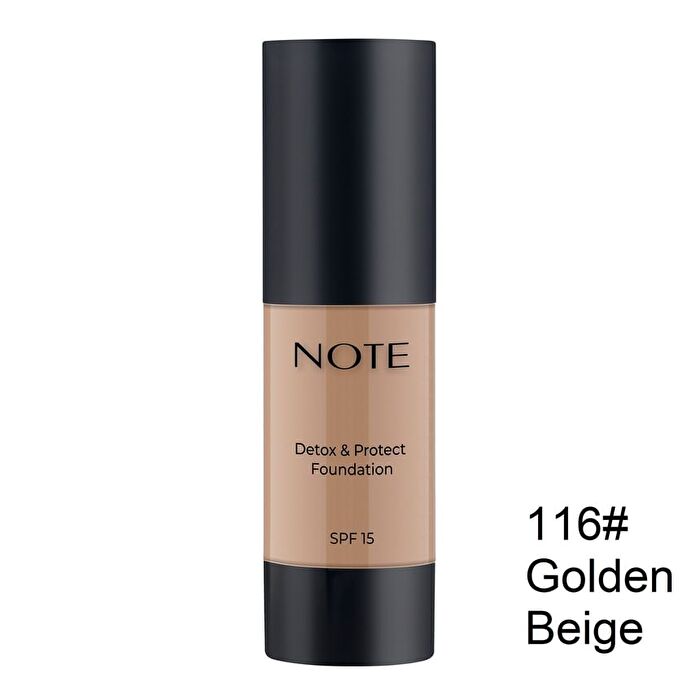 Note Detox and Protect Foundation - 8 Shades - 100# Cashmere Beige - 30ml