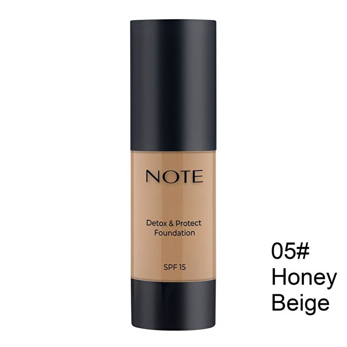 Note Detox and Protect Foundation - 8 Shades - 100# Cashmere Beige - 30ml