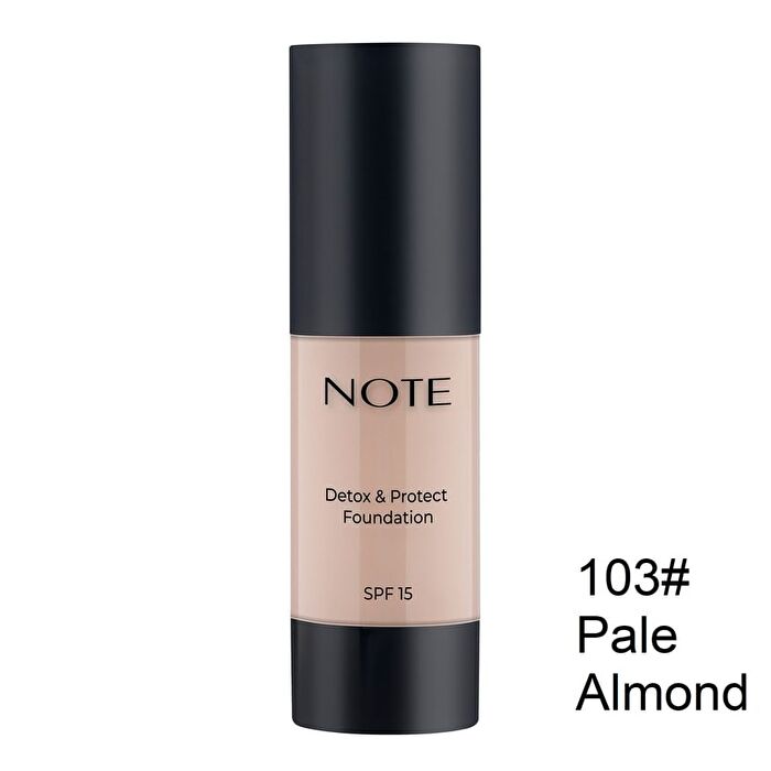 Note Detox and Protect Foundation - 8 Shades - 103# Pale Almond - 30ml