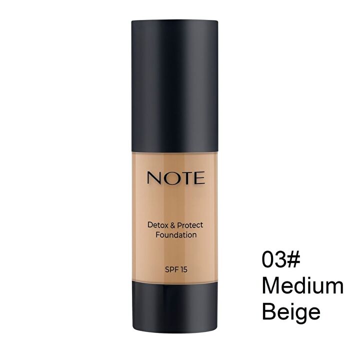 Note Detox and Protect Foundation - 8 Shades - 104# Sandstone - 30ml