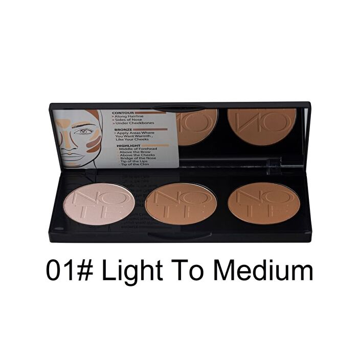Note Perfecting Contouring Powder Palette - 2 Types - 01# Light To Medium - 15g