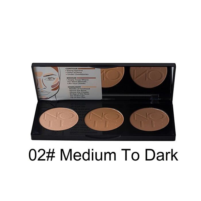 Note Perfecting Contouring Powder Palette - 2 Types - 01# Light To Medium - 15g