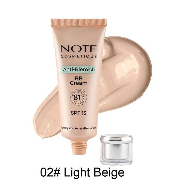 Note Anti-Blemish BB Cream - 5 Colors - 02# Light Beige - 30ml