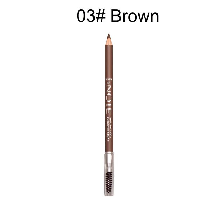Note Natural Look Eyebrow Pencil - 6 Colors - 06# Black - 1.08g