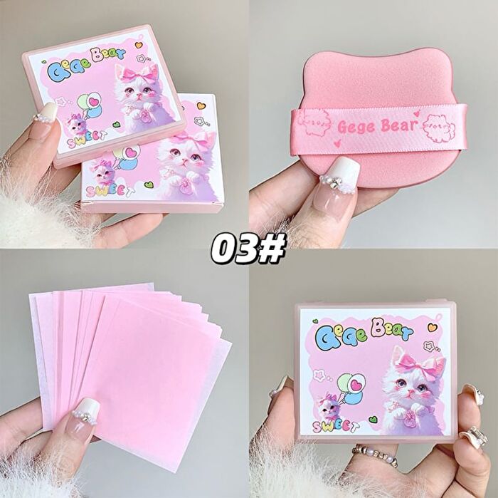Cute and Cloud-Touch Blotting Paper - 3 Types - #01 Kapibala - 100pcs