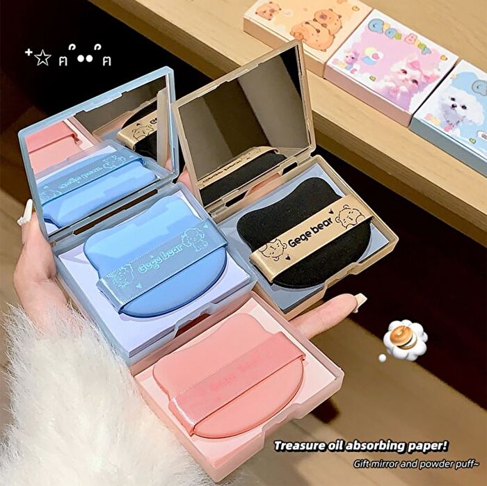 Cute and Cloud-Touch Blotting Paper - 3 Types - #01 Kapibala - 100pcs