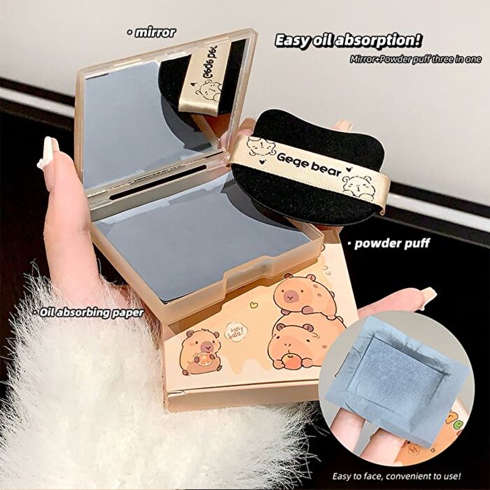 Cute and Cloud-Touch Blotting Paper - 3 Types - #01 Kapibala - 100pcs