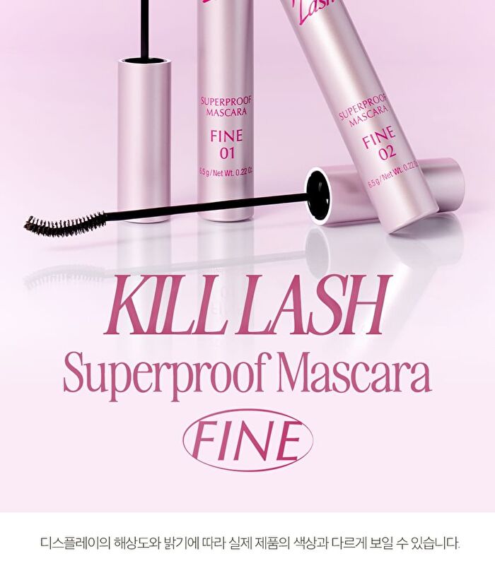 Kill Lash Superproof Mascara Fine - 2 Colors - #01 Vanilla Black