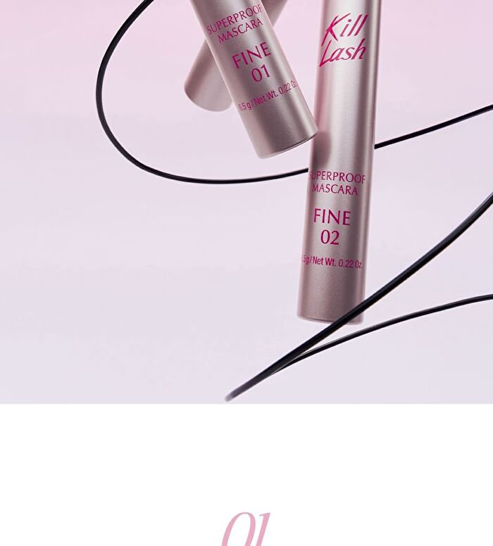 Kill Lash Superproof Mascara Fine - 2 Colors - #01 Vanilla Black