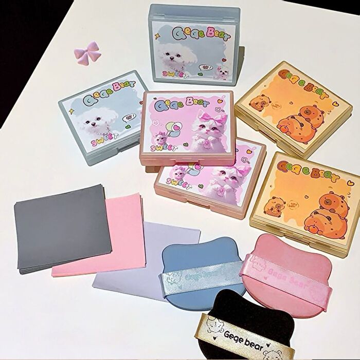 Cute and Cloud-Touch Blotting Paper - 3 Types - #02 Yixiu Dog - 100pcs